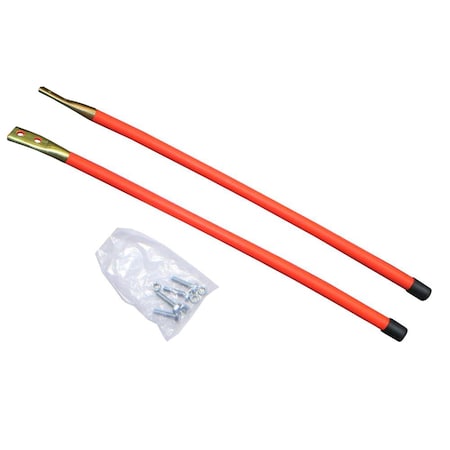 Aftermarket One New Pair of Orange Reflective 24'' Blade Markers for Snowplows STW60-0044